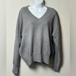 Philosophy Women’s Viscose Blend Soft Long Sleeve Gray V-Neck Sweater Size XL